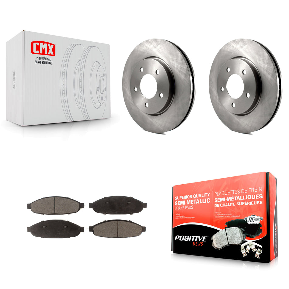 Front Disc Brake Rotors And Semi-Metallic Pads Kit For 2004-2008 Chrysler Pacifica K8F-100214