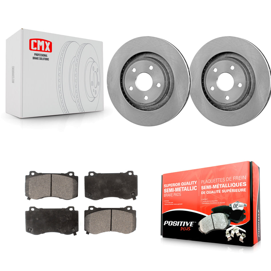 Front Disc Brake Rotors And Semi-Metallic Pads Kit For 2006-2010 Jeep Grand Cherokee SRT8 K8F-100222