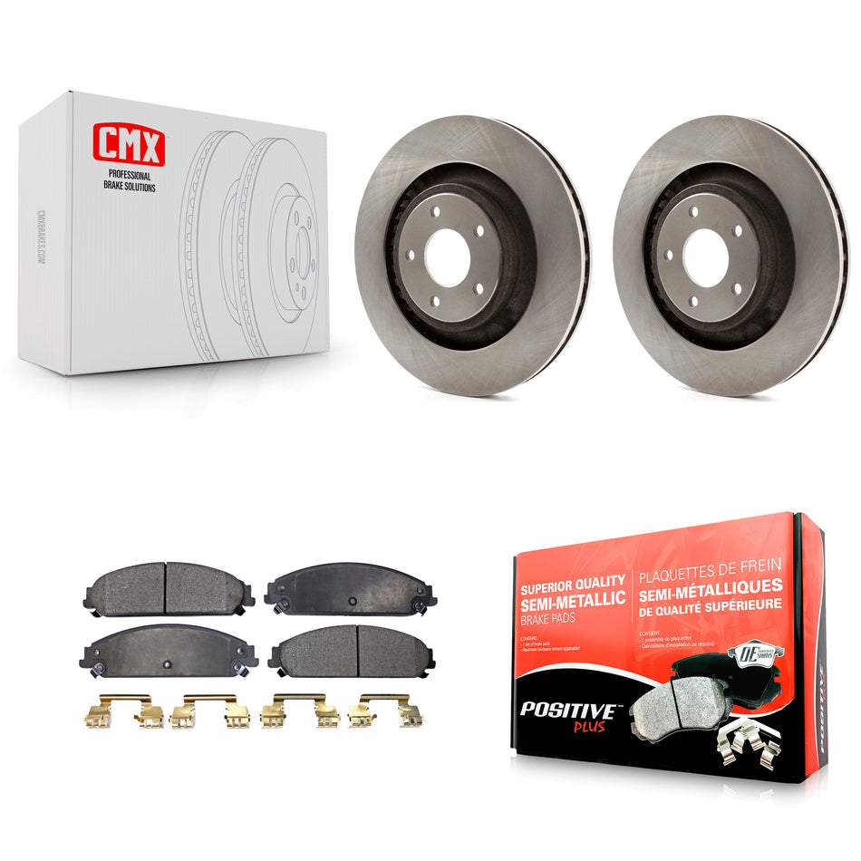 Front Disc Brake Rotors And Semi-Metallic Pads Kit For Dodge Chrysler 200 Avenger Caliber K8F-100232