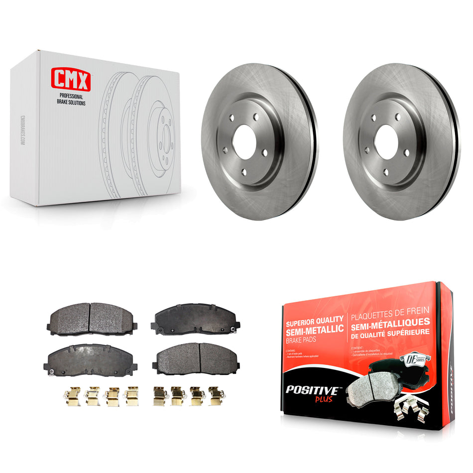 Front Disc Brake Rotors And Semi-Metallic Pads Kit For Dodge Grand Caravan Chrysler Journey Town & Country Pacifica Ram C/V Volkswagen Routan Voyager K8F-100239