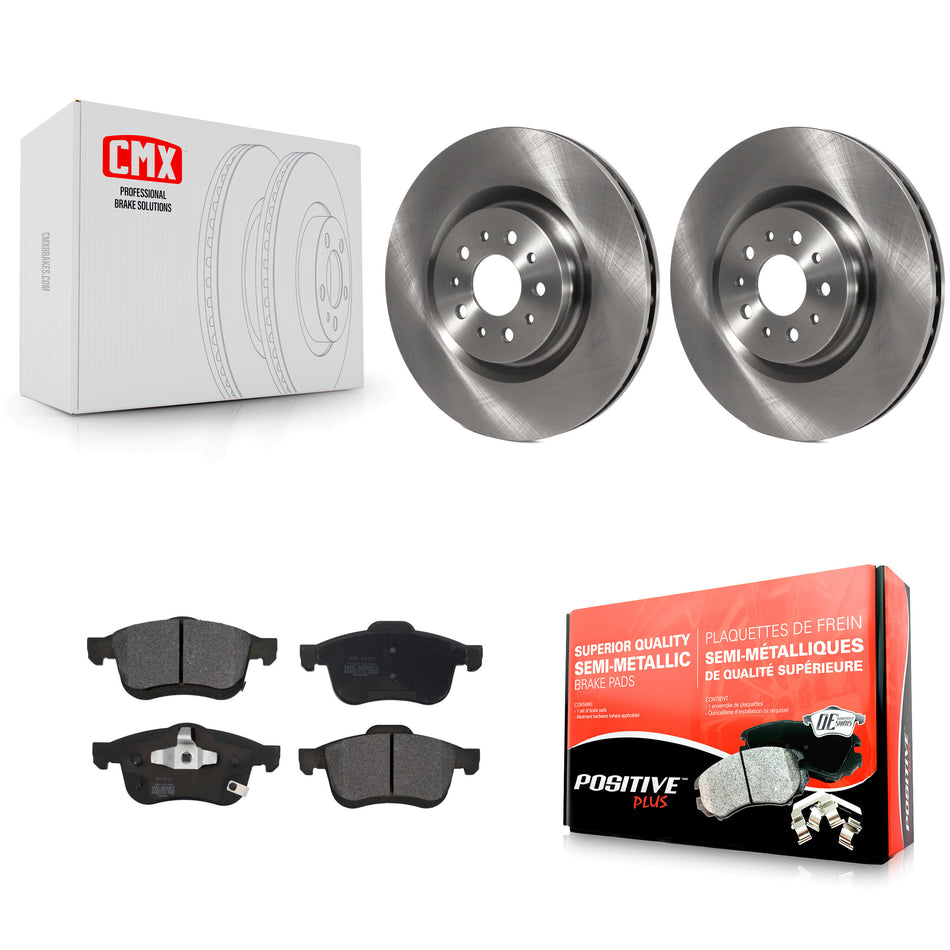 Front Disc Brake Rotors And Semi-Metallic Pads Kit For 2015-2019 Ram ProMaster City K8F-100245
