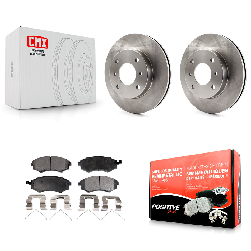 Front Disc Brake Rotors And Semi-Metallic Pads Kit For INFINITI G20 K8F-100251