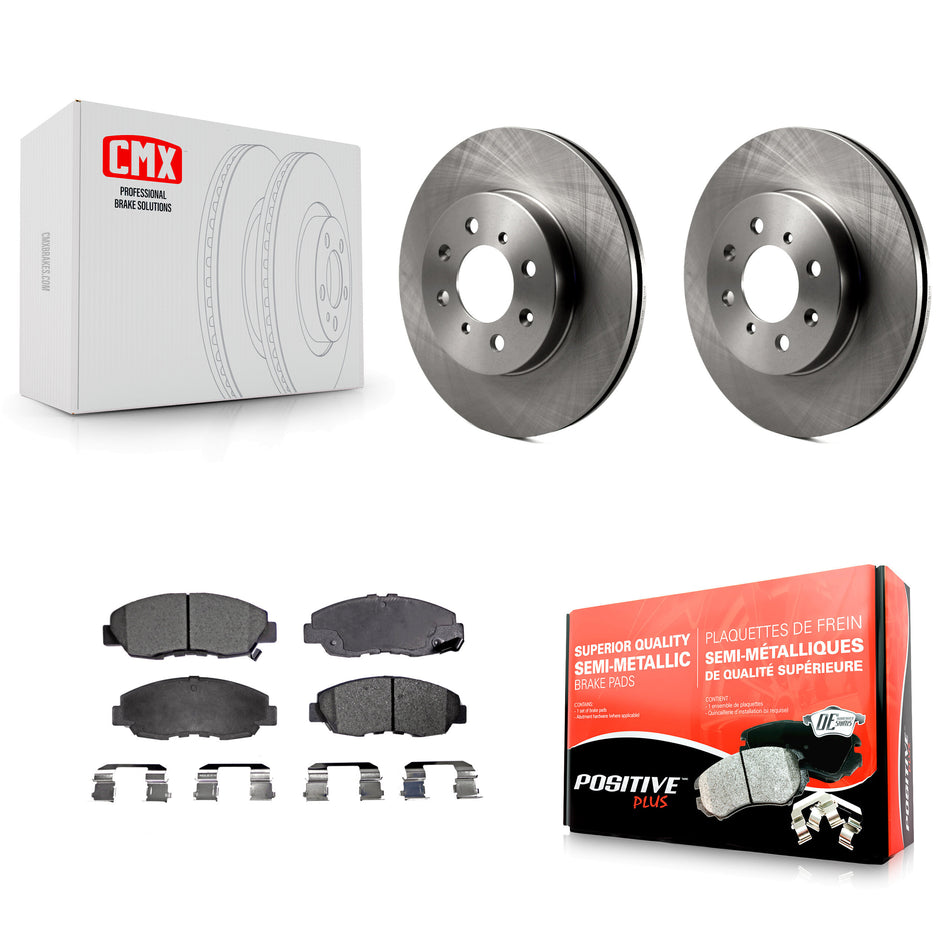 Front Disc Brake Rotors And Semi-Metallic Pads Kit For Honda Civic Insight Acura EL K8F-100254