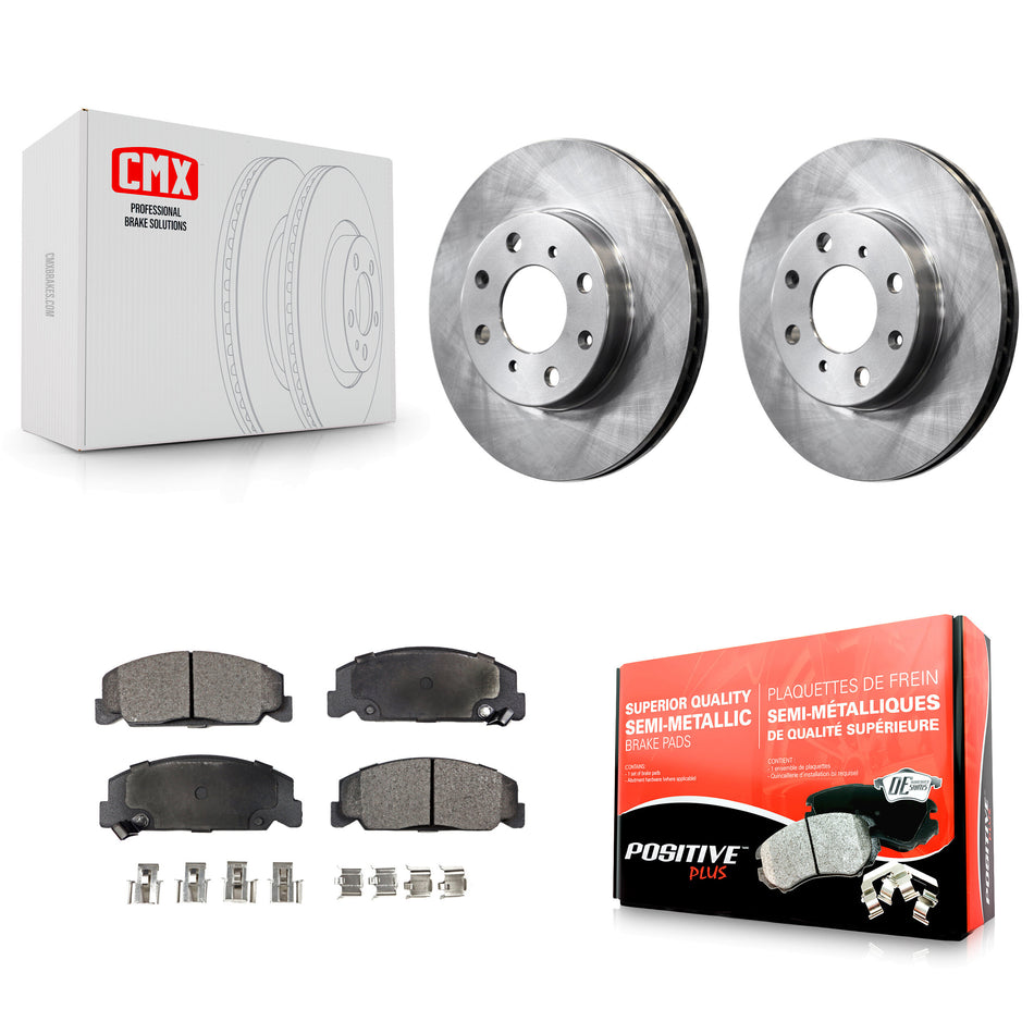 Front Disc Brake Rotors And Semi-Metallic Pads Kit For Honda Civic del Sol CRX K8F-100261
