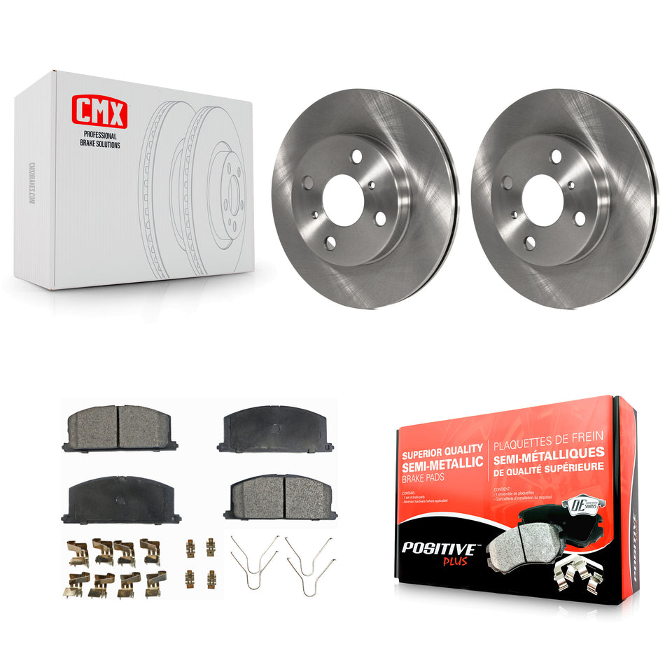 Front Disc Brake Rotors And Semi-Metallic Pads Kit For Toyota Tercel Paseo K8F-100266
