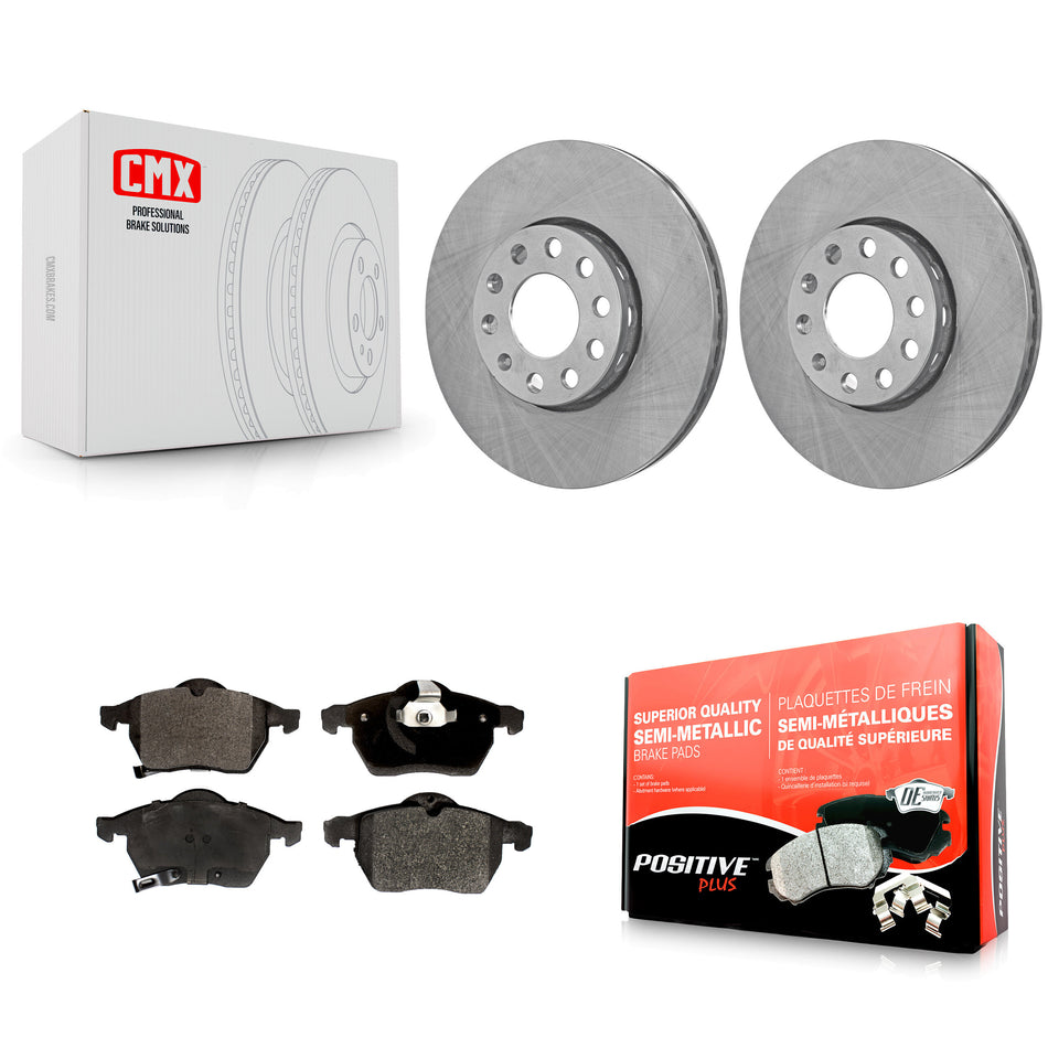 Front Disc Brake Rotors And Semi-Metallic Pads Kit For Volkswagen Passat Audi A4 K8F-100279