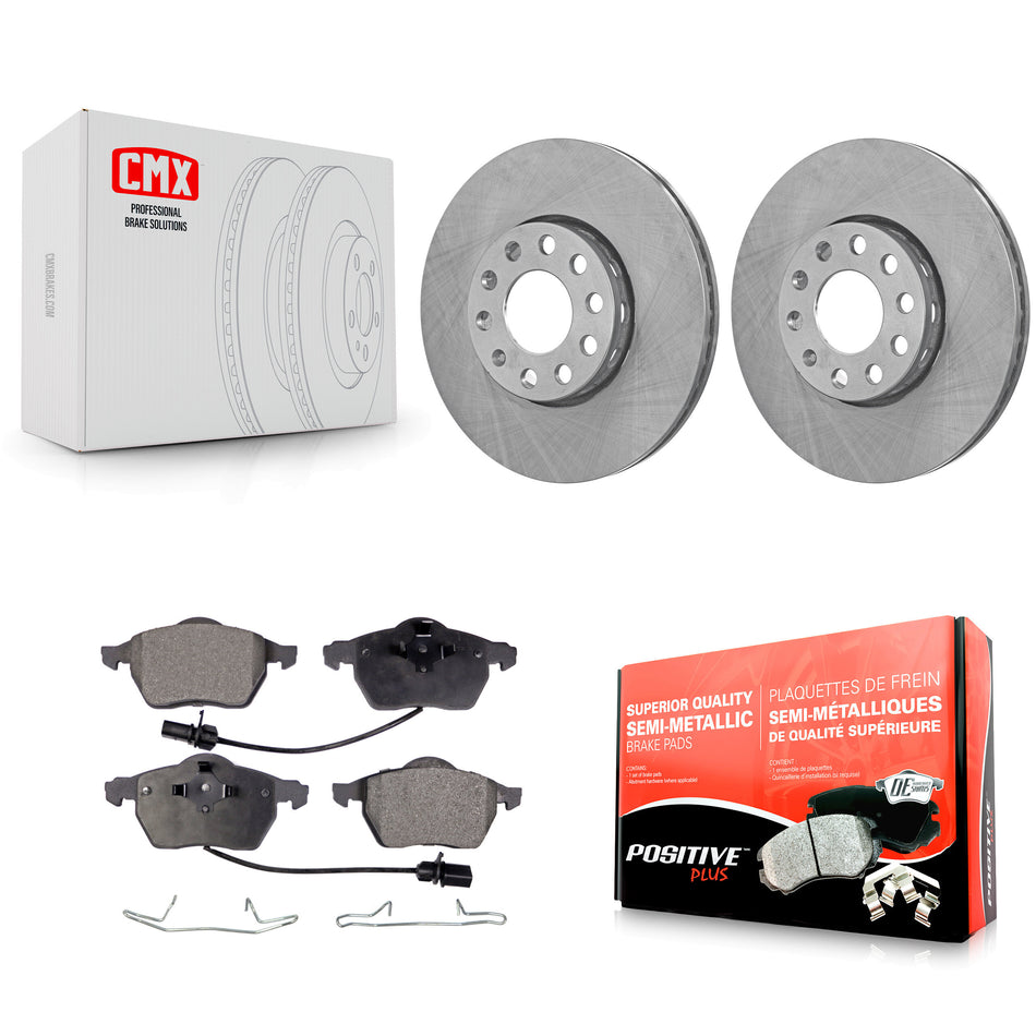 Front Disc Brake Rotors And Semi-Metallic Pads Kit For Volkswagen Passat Audi A4 Quattro A6 K8F-100280
