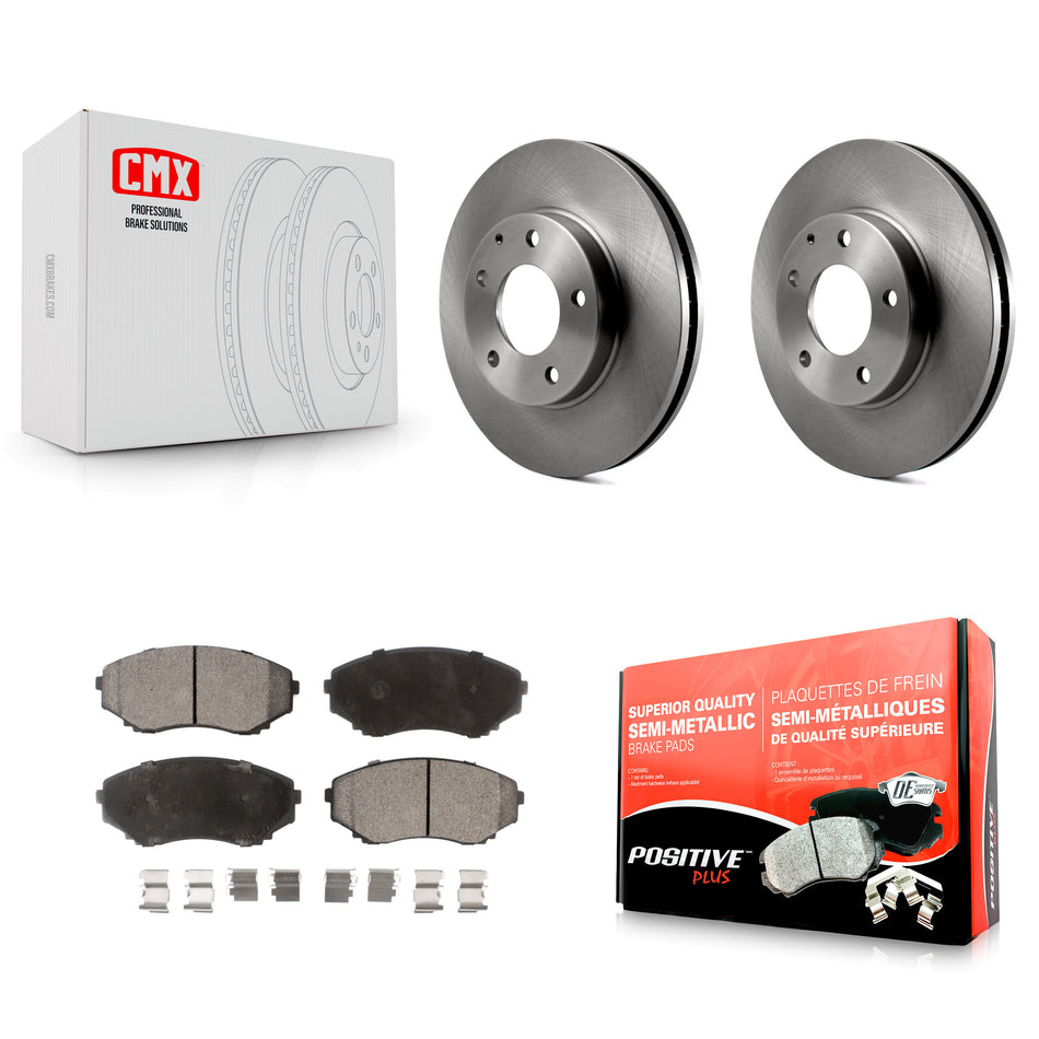 Front Disc Brake Rotors And Semi-Metallic Pads Kit For 2000-2006 Mazda MPV K8F-100283