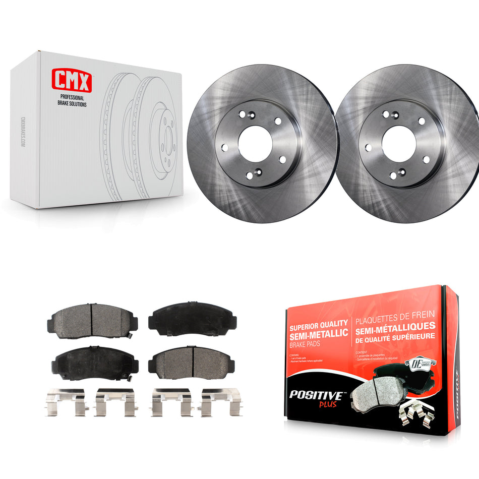 Front Brake Rotors Semi-Metallic Pad Kit For Honda Accord With 282mm Diameter Rotor K8F-100302
