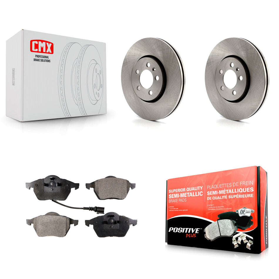 Front Disc Brake Rotors And Semi-Metallic Pads Kit For Volkswagen Jetta Beetle Golf K8F-100320