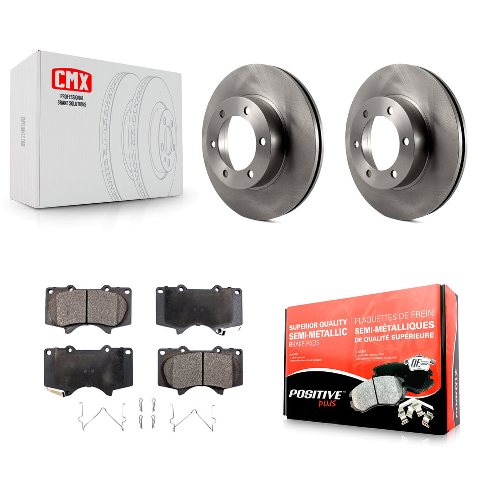 Front Disc Brake Rotors And Semi-Metallic Pads Kit For Toyota Tundra Sequoia K8F-100328