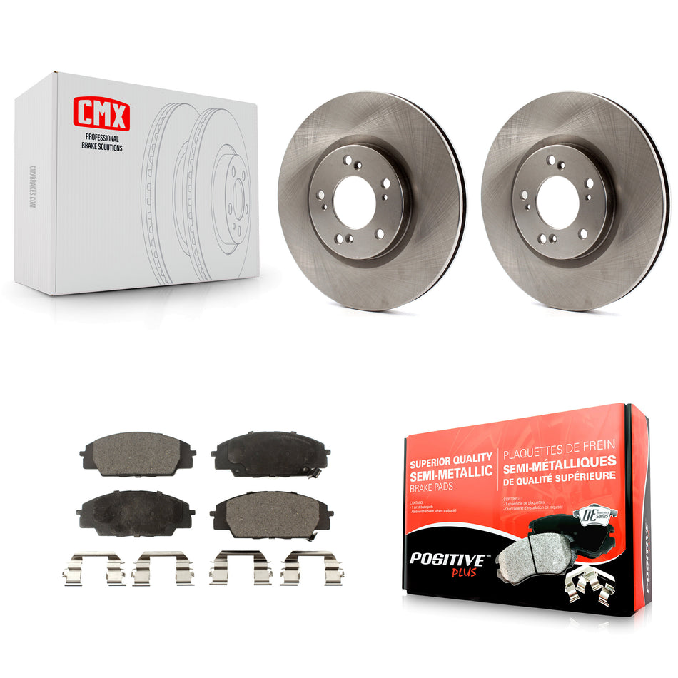 Front Disc Brake Rotors And Semi-Metallic Pads Kit For 2000-2009 Honda S2000 K8F-100330