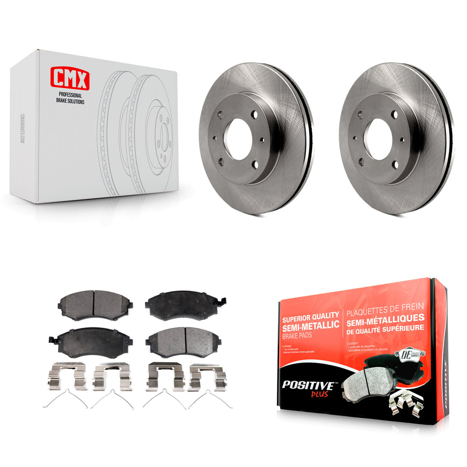 Front Disc Brake Rotors And Semi-Metallic Pads Kit For Hyundai Elantra Tiburon Sonata K8F-100336