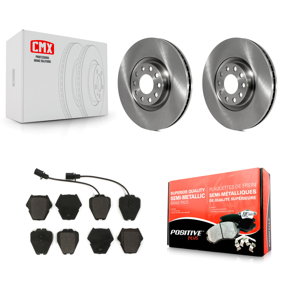 Front Disc Brake Rotors And Semi-Metallic Pads Kit For Audi A4 Quattro S4 A6 S6 K8F-100347