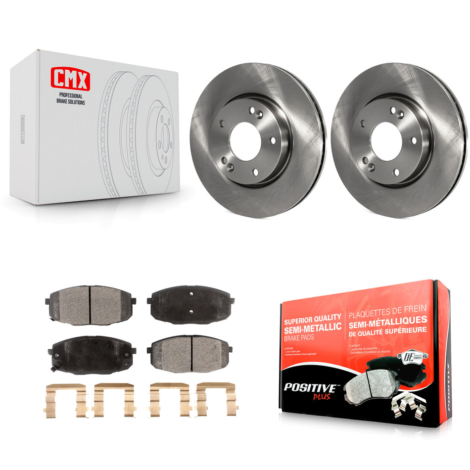 Front Disc Brake Rotors And Semi-Metallic Pads Kit For Hyundai Elantra K8F-100366