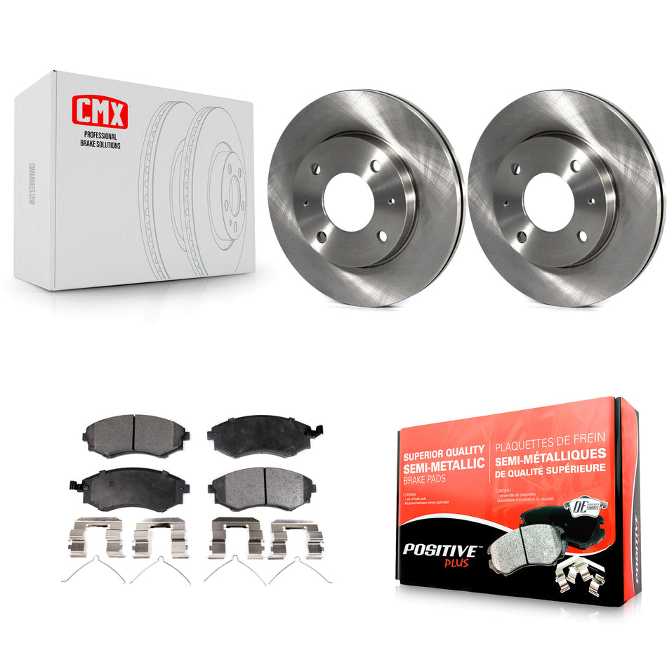 Front Disc Brake Rotors And Semi-Metallic Pads Kit For Hyundai Elantra Sonata Kia Optima Magentis K8F-100376
