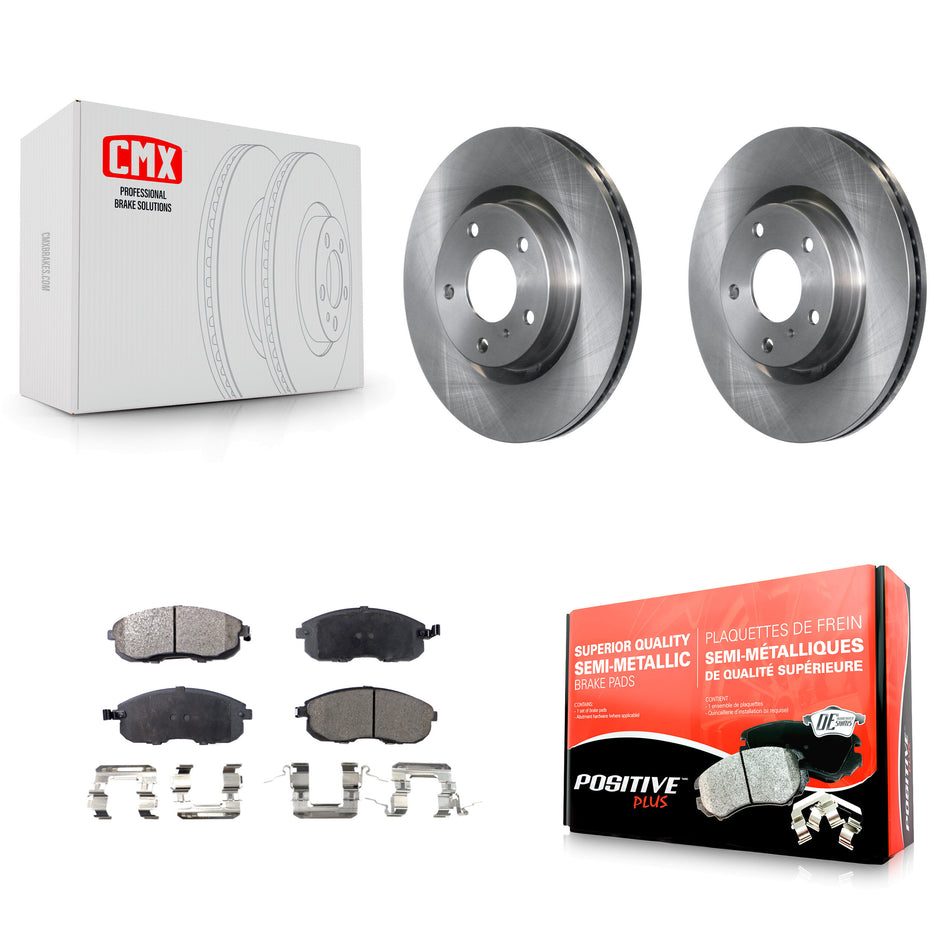 Front Disc Brake Rotors And Semi-Metallic Pads Kit For Infiniti G35 Nissan 350Z INFINITI K8F-100378