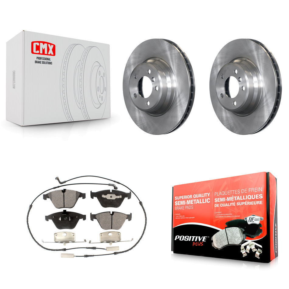 Front Disc Brake Rotors And Semi-Metallic Pads Kit For BMW 750Li 745Li 750i 745i 760Li 760i K8F-100382
