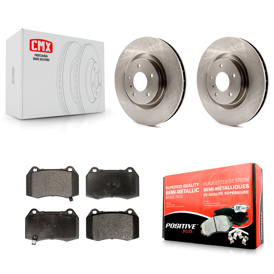 Front Disc Brake Rotors And Semi-Metallic Pads Kit For Nissan 350Z Infiniti G35 INFINITI With Brembo Brakes K8F-100401