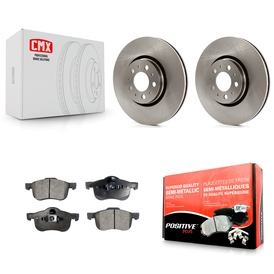Front Disc Brake Rotors And Semi-Metallic Pads Kit For 2008 Volvo S60 With 316mm Diameter Rotor K8F-100403