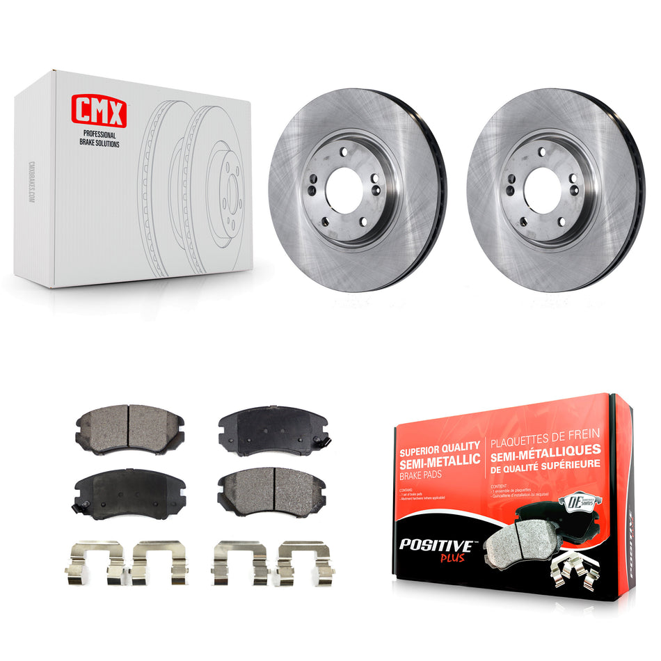 Front Disc Brake Rotors And Semi-Metallic Pads Kit For Hyundai Azera Kia Amanti K8F-100406