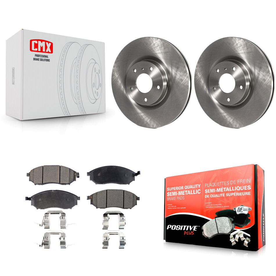 Front Disc Brake Rotors And Semi-Metallic Pads Kit For INFINITI Nissan G37 Murano G35 M35 370Z 350Z EX35 M37 QX70 G25 Q70 Q70L M45 Q40 QX50 M56 EX37 M35h K8F-100411