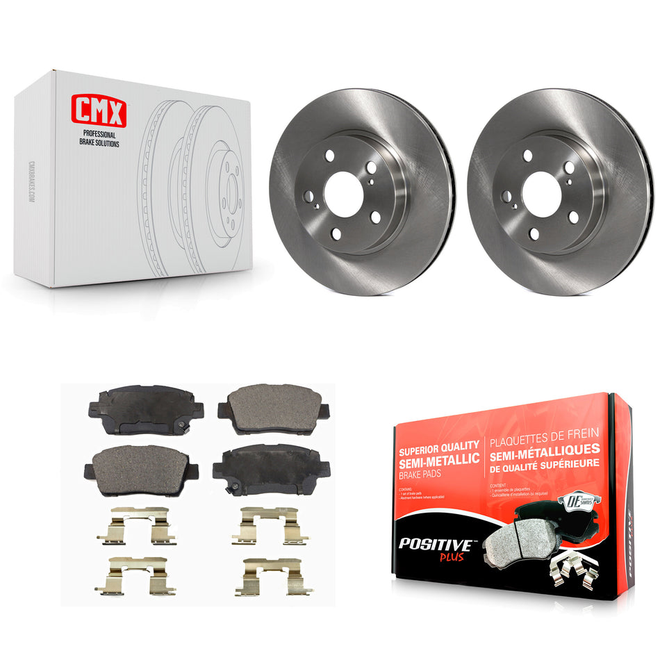 Front Disc Brake Rotors And Semi-Metallic Pads Kit For 2004-2009 Toyota Prius K8F-100413