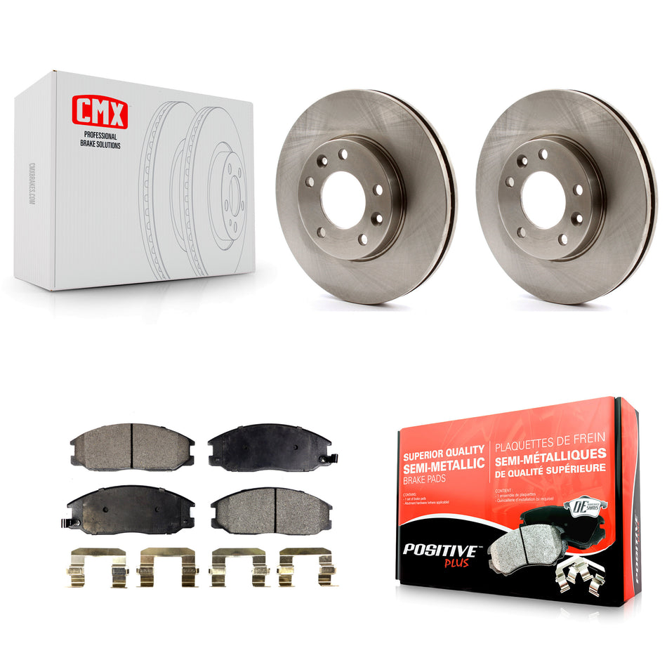 Front Disc Brake Rotors And Semi-Metallic Pads Kit For Kia Sedona K8F-100416