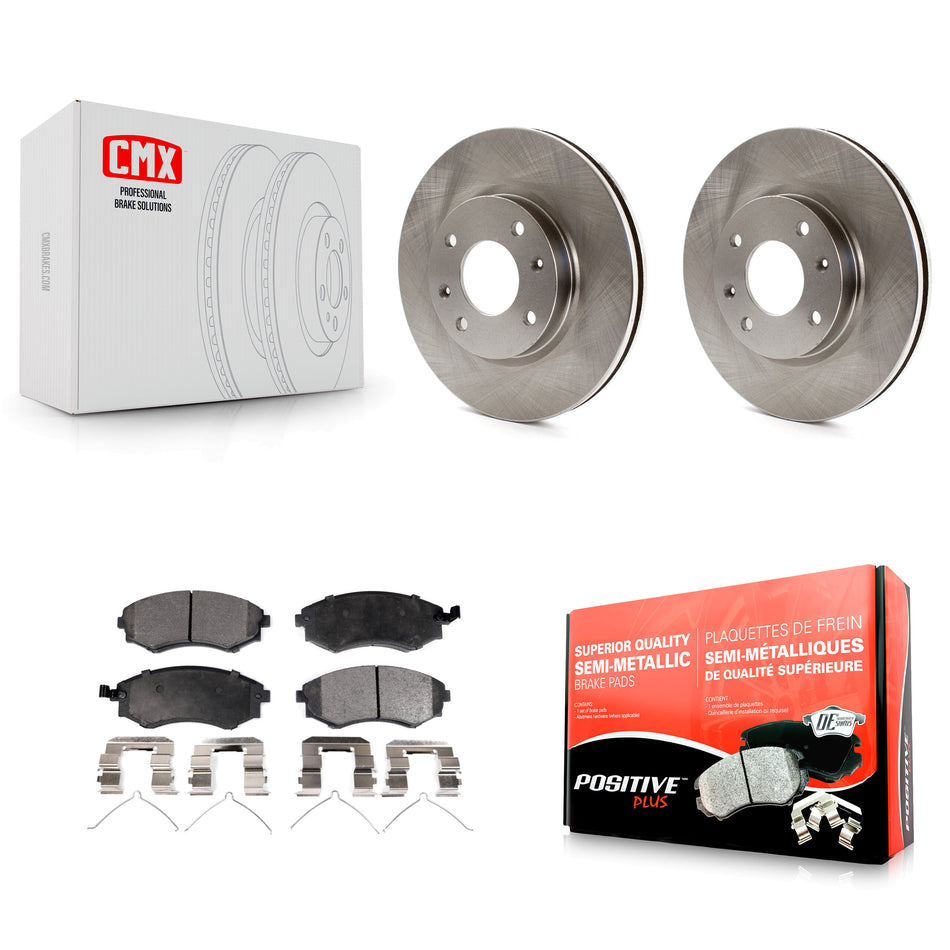 Front Disc Brake Rotors And Semi-Metallic Pads Kit For Hyundai Sonata Kia Optima Magentis K8F-100417