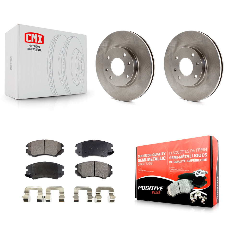 Front Disc Brake Rotors And Semi-Metallic Pads Kit For Hyundai Sonata Kia Optima Magentis K8F-100418