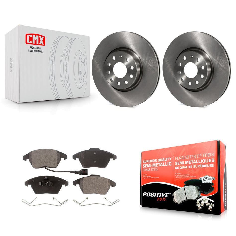Front Disc Brake Rotors And Semi-Metallic Pads Kit For Volkswagen Jetta Beetle CC Passat GTI Eos Audi A3 TT Quattro Golf K8F-100434