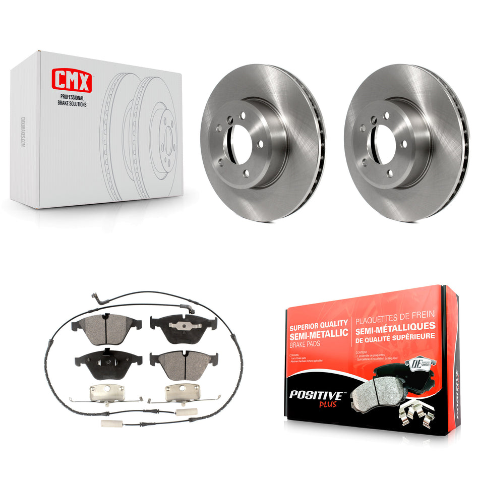 Front Disc Brake Rotors And Semi-Metallic Pads Kit For BMW 530i 528i 525i 530xi 535xi xDrive 535i 528xi 525xi K8F-100440