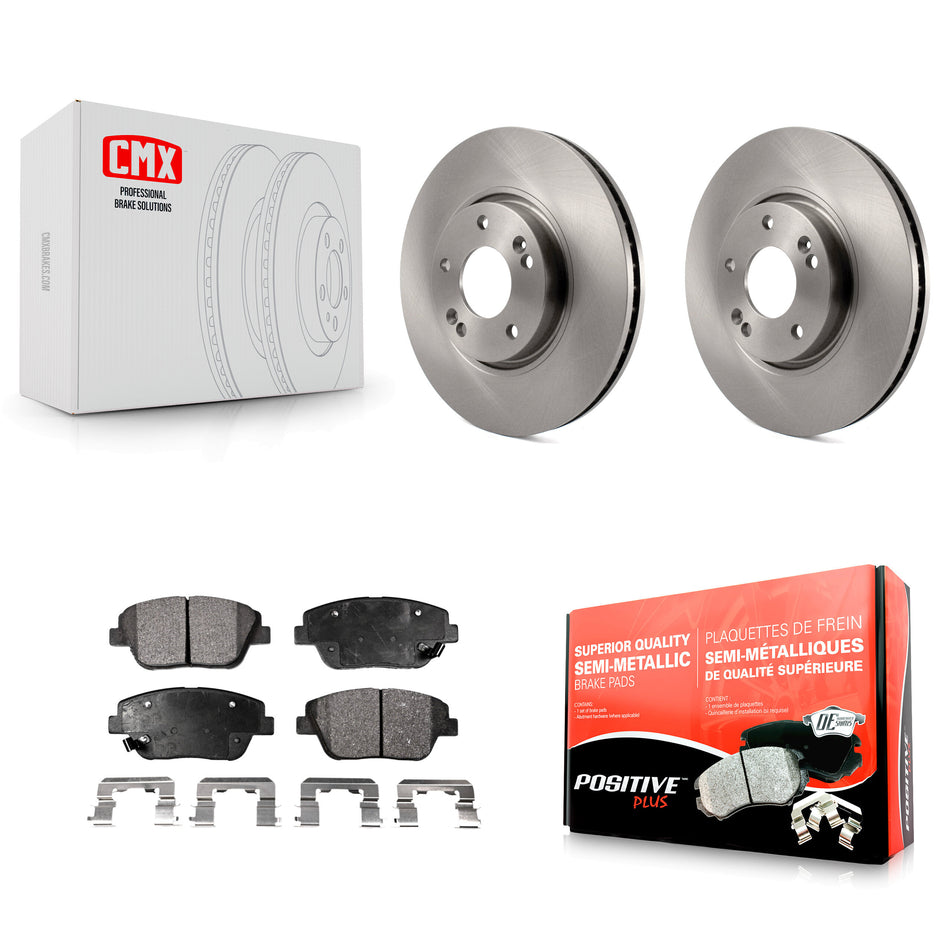 Front Disc Brake Rotors And Semi-Metallic Pads Kit For Hyundai Sonata Kia Optima K8F-100453