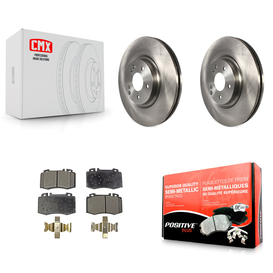 Front Disc Brake Rotors And Semi-Metallic Pads Kit For Mercedes-Benz C230 C320 SLK350 K8F-100483