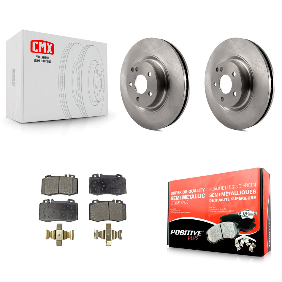 Front Disc Brake Rotors And Semi-Metallic Pads Kit For Mercedes-Benz CLS550 CLS500 E550 K8F-100492