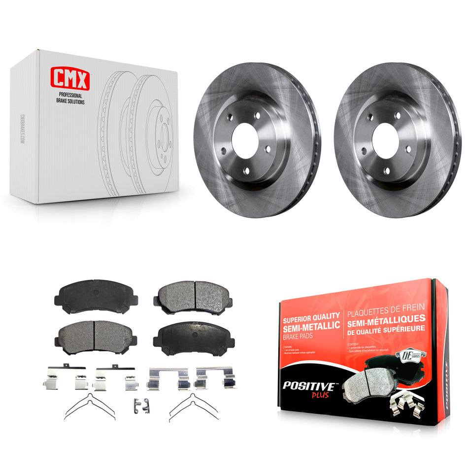 Front Disc Brake Rotors And Semi-Metallic Pads Kit For Nissan Rogue Select K8F-100517
