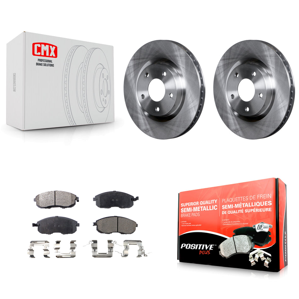 Front Disc Brake Rotors And Semi-Metallic Pads Kit For 2007-2012 Nissan Sentra SE-R K8F-100518
