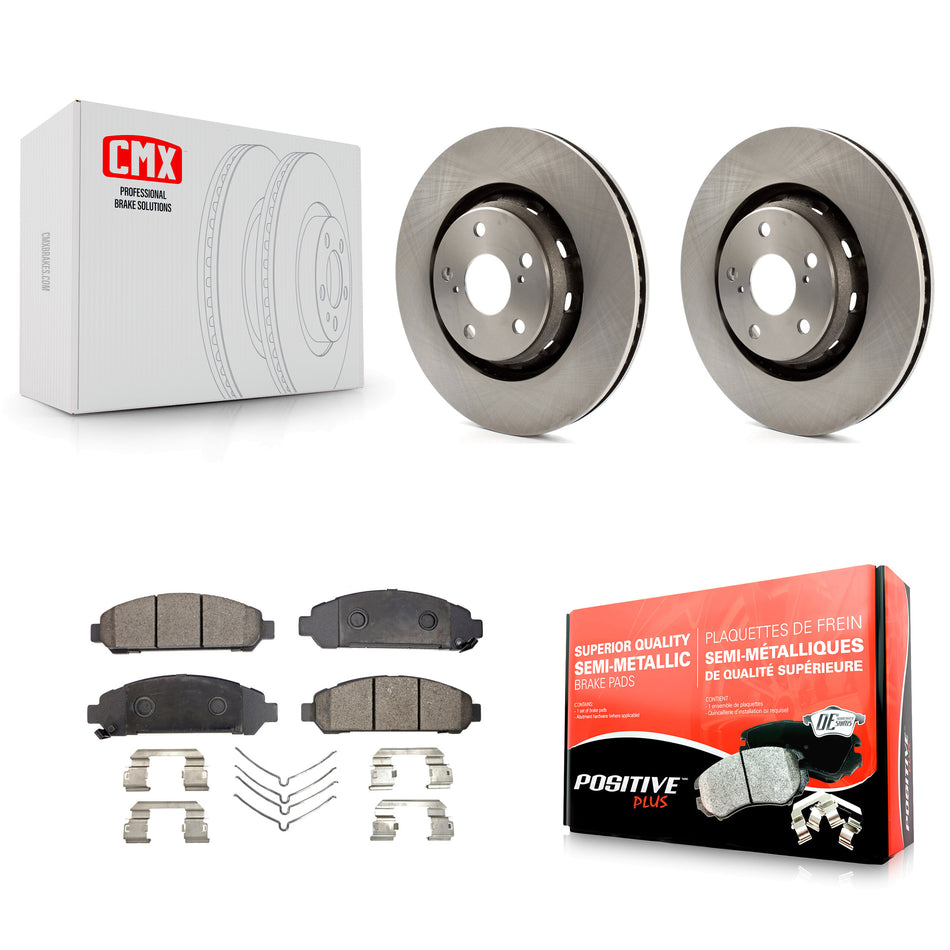 Front Disc Brake Rotors And Semi-Metallic Pads Kit For 2009-2016 Toyota Venza K8F-100548