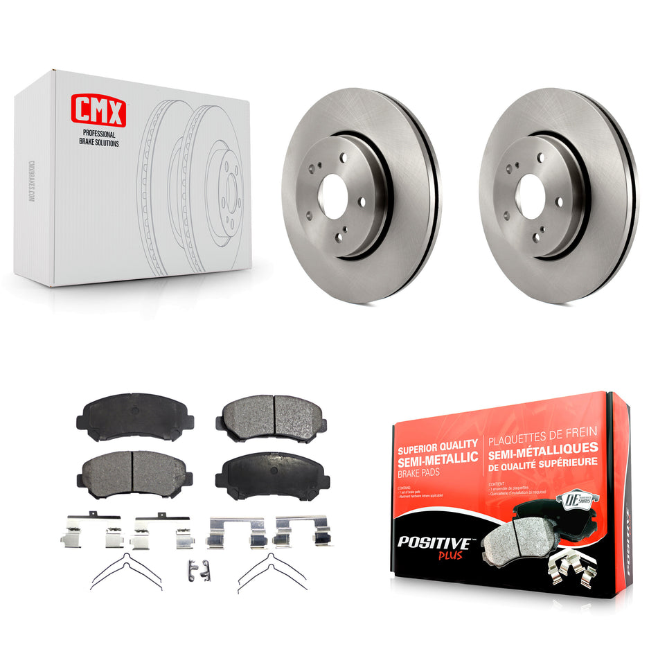 Front Disc Brake Rotors And Semi-Metallic Pads Kit For 2010-2013 Suzuki Kizashi K8F-100566