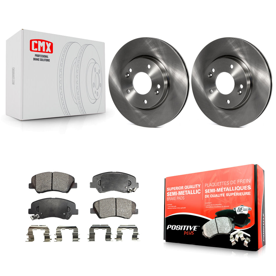 Front Disc Brake Rotors And Semi-Metallic Pads Kit For Hyundai Elantra Kia Forte Veloster GT Forte5 Coupe Koup K8F-100573