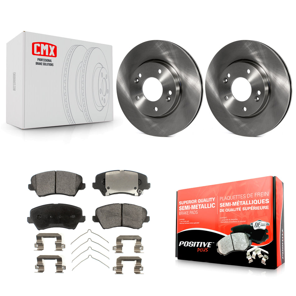 Front Disc Brake Rotors And Semi-Metallic Pads Kit For Kia Forte Hyundai Veloster Elantra GT Forte5 Koup K8F-100574