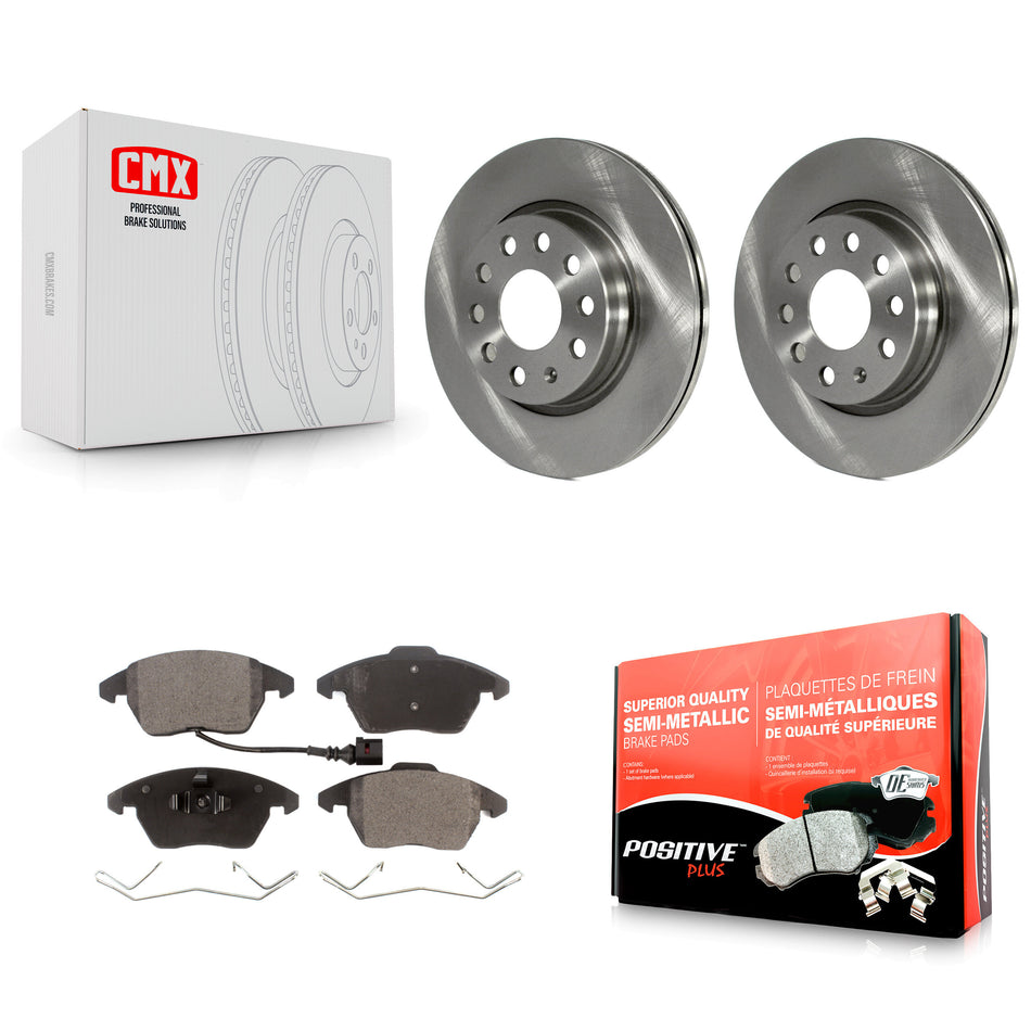 Front Disc Brake Rotors And Semi-Metallic Pads Kit For Volkswagen GTI Audi A3 Quattro With 280mm Diameter Rotor K8F-100583