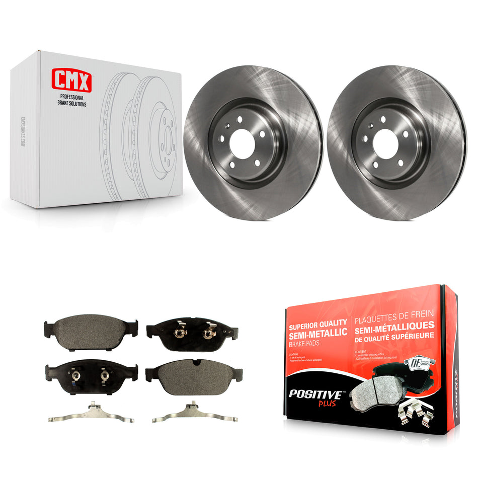 Front Disc Brake Rotors And Semi-Metallic Pads Kit For Audi A6 Quattro A7 K8F-100586