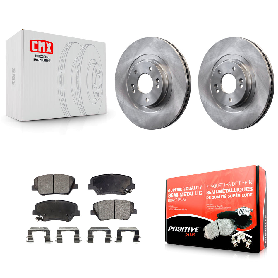 Front Disc Brake Rotors And Semi-Metallic Pads Kit For Hyundai Santa Fe Sport Kia Sorento K8F-100605