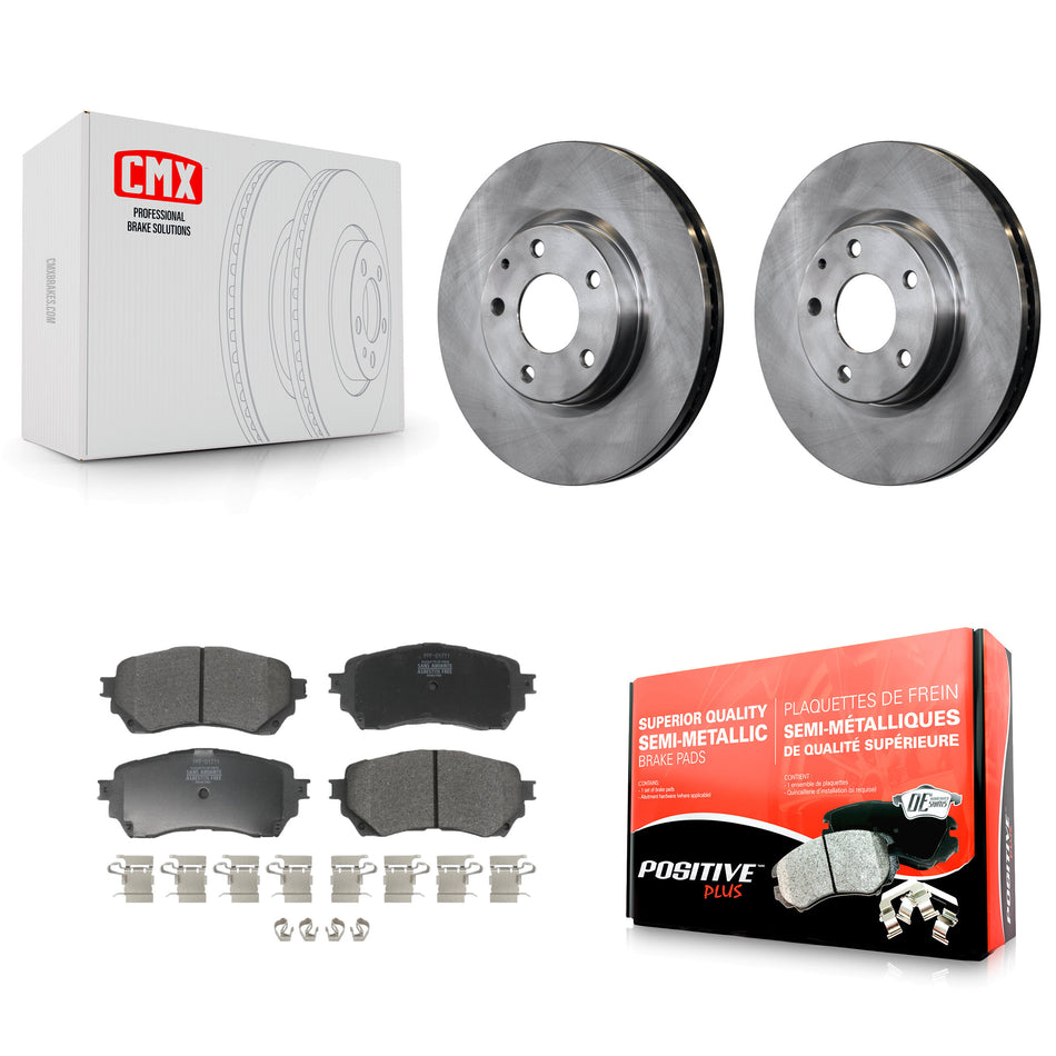 Front Disc Brake Rotors And Semi-Metallic Pads Kit For Mazda 6 K8F-100609
