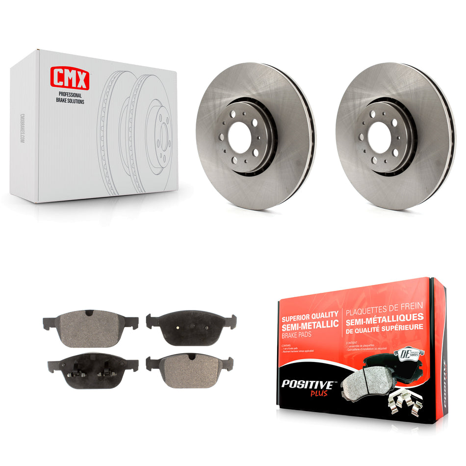 Front Disc Brake Rotors And Semi-Metallic Pads Kit For 2003-2014 Volvo XC90 With 328mm Diameter Rotor K8F-100614