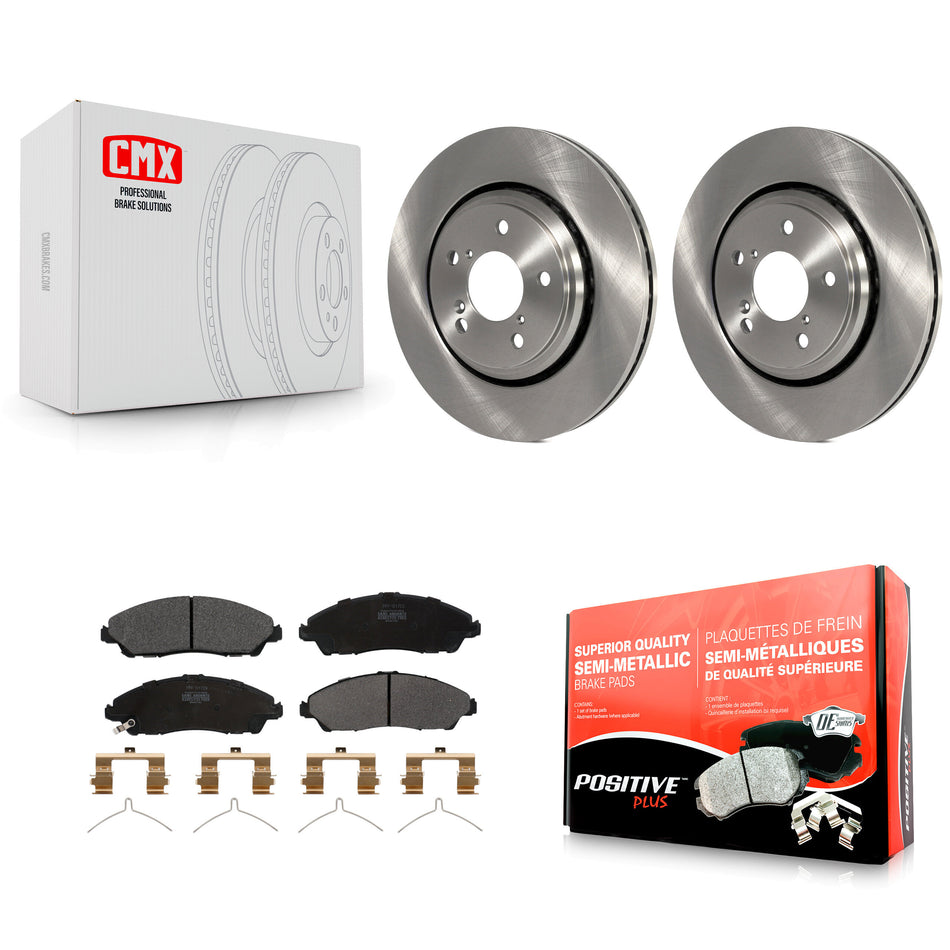 Front Disc Brake Rotors And Semi-Metallic Pads Kit For Honda Pilot Acura MDX Ridgeline K8F-100616