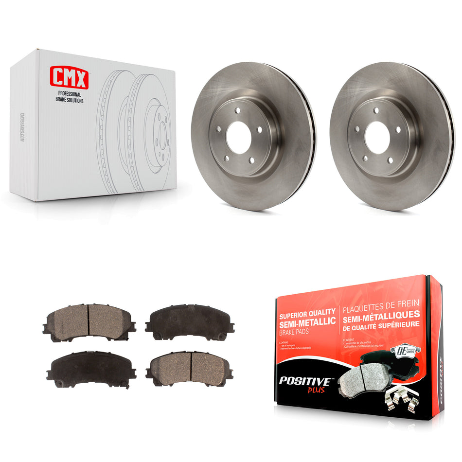 Front Disc Brake Rotors And Semi-Metallic Pads Kit For INFINITI Q50 QX50 Q60 K8F-100618