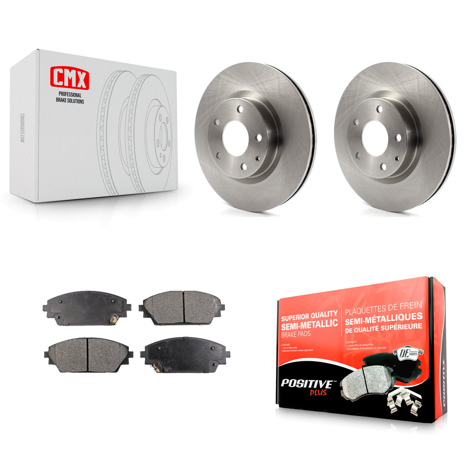 Front Disc Brake Rotors And Semi-Metallic Pads Kit For Mazda 3 CX-3 Sport K8F-100624