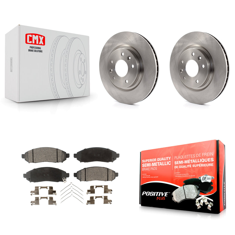 Front Disc Brake Rotors And Semi-Metallic Pads Kit For 2015 Nissan LEAF Vehicles Manufactured In Japan K8F-100630